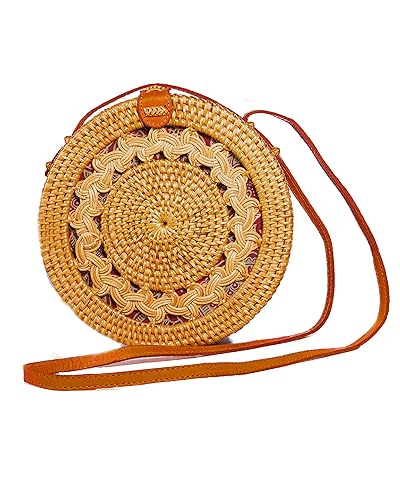 Pro@Home43® - Original auf Bali handgefertigte Damen Rattan Handtasche/Umhängetasche/Schultertasche in Geschenkbox von Pro@Home43