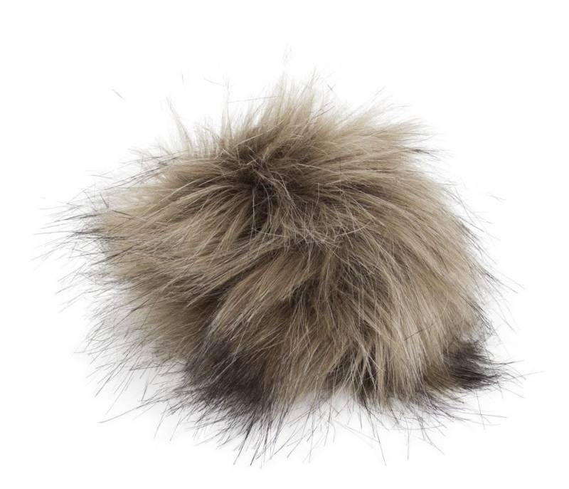 Pro Lana Bommelmütze Fell Pompon XXXL - Durchmesser 15cm von Pro Lana