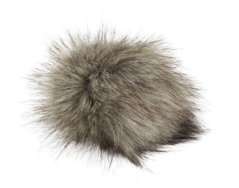 Pro Lana Bommelmütze Fell Pompon XXXL - Durchmesser 15cm von Pro Lana