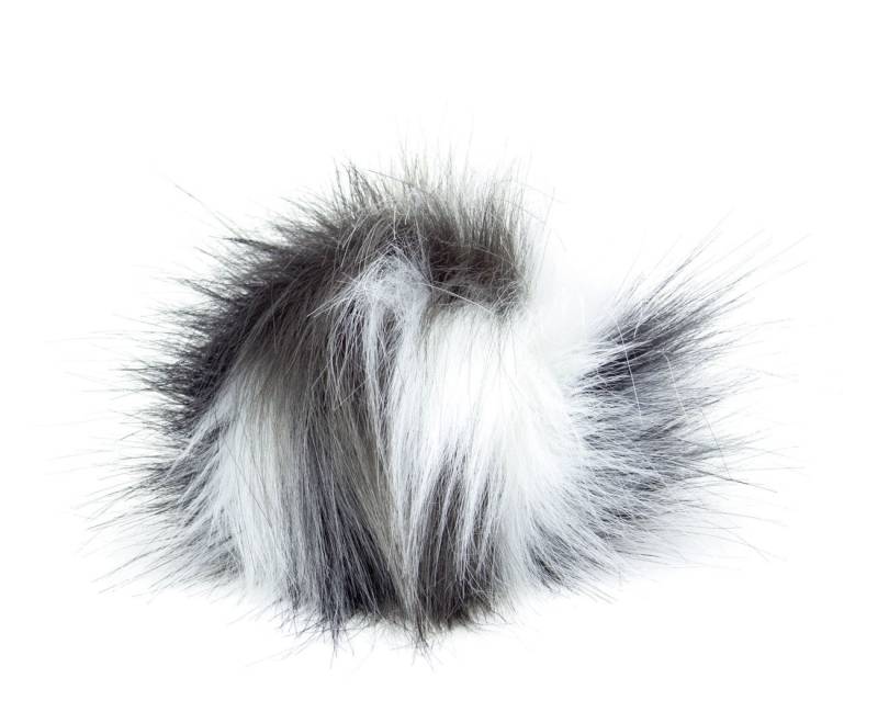 Pro Lana Bommelmütze Fell Pompon mit Druckknopf Durchmesser 10 cm von Pro Lana