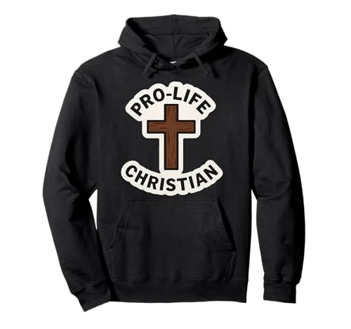 Pro-Life Christian Church, Selbsthilfegruppe für ungeborene Kinder, Kreuz Pullover Hoodie von Pro-Life Christian Church Unborn Child Products