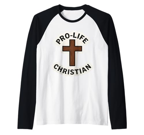 Pro-Life Christian Church, Selbsthilfegruppe für ungeborene Kinder, Kreuz Raglan von Pro-Life Christian Church Unborn Child Products