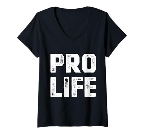 Damen Pro-Life Conservative Pro Life March Anti-Abtreibungs-Aktivist T-Shirt mit V-Ausschnitt von Pro-Life Conservative Pro Life March Products