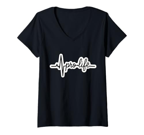 Damen Pro-Life Heartbeat Elektrokardiogramm EKG-Unterstützer Ungeboren T-Shirt mit V-Ausschnitt Damen Pro-Life Heartbeat Elektrokardiogramm EKG-Unterstützer Ungeboren T-Shirt mit V-Ausschnitt von Pro-Life Heartbeat Electrocardiogram ECG Products