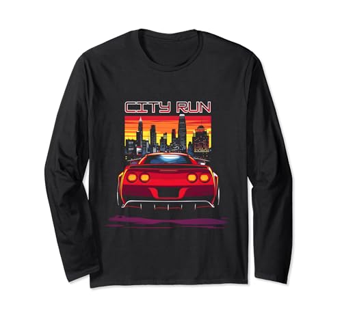 Amerikanischer Sportwagen / City Run / US Auto Man Kinder Langarmshirt Amerikanischer Sportwagen / City Run / US Auto Man Kinder Langarmshirt von Pro Noob Creations // PNC