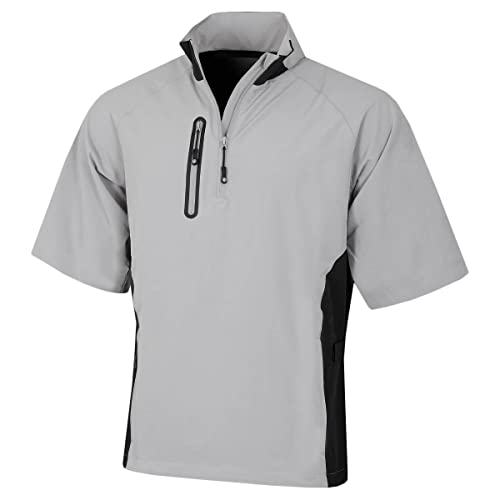 Proquip Herren Pro Tech Kurzarm Golfwindplatte - Grau/Schwarz - L Proquip Herren Pro Tech Kurzarm Golfwindplatte - Grau/Schwarz - L von Pro-Quip