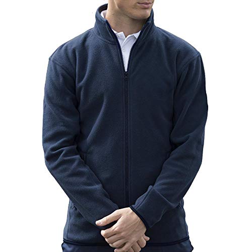 PRO RTX Micro Fleece Jacke - leichte Fleece-Jacke Herren - Arbeitsjacke für Männer - dünne Fleecejacke Outdoor - Übergangsjacke - Navy, 5XL von PRO RTX