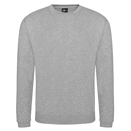 Pro RTX - Pro Unisex Arbeits-Sweatshirt | Langarm Sweatshirt S-7XL für Damen und Herren | Arbeits Langarmshirt für den Alltag und die Arbeit | Komfortables und Stylisches Sweatshirt|Heather Grey, 5XL von Pro RTX