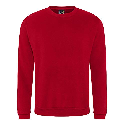 Pro RTX - Pro Unisex Arbeits-Sweatshirt | Langarm Sweatshirt S-7XL für Damen und Herren | Arbeits Langarmshirt für den Alltag und die Arbeit | Komfortables und Stylisches Sweatshirt | Red, 5XL von Pro RTX