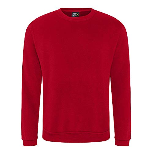 PRO RTX - Unisex Arbeits-Sweatshirt Übergrößen - Arbeitspullover Herren & Damen - Workwear Pullover Slim Fit - große Größen - Red, 5XL von PRO RTX