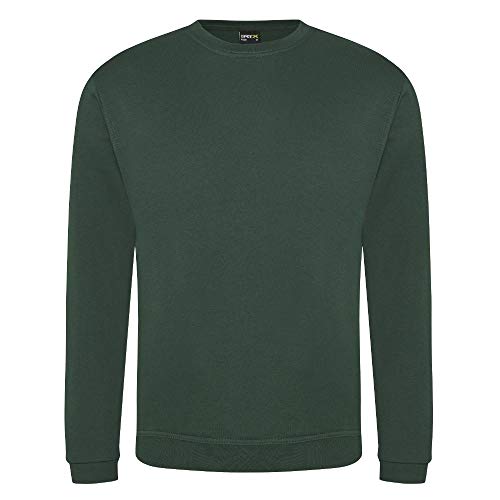 Pro RTX - Pro Unisex Arbeits-Sweatshirt | Langarm Sweatshirt S-7XL für Damen und Herren | Arbeits Langarmshirt für den Alltag und die Arbeit | Komfortables und Stylisches Sweatshirt|Bottle Green, 4XL von Pro RTX