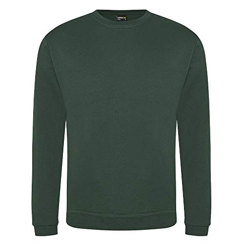 PRO RTX - Unisex Arbeits-Sweatshirt Übergrößen - Arbeitspullover Herren & Damen - Workwear Pullover Slim Fit - große Größen - Bottle Green, 4XL von PRO RTX