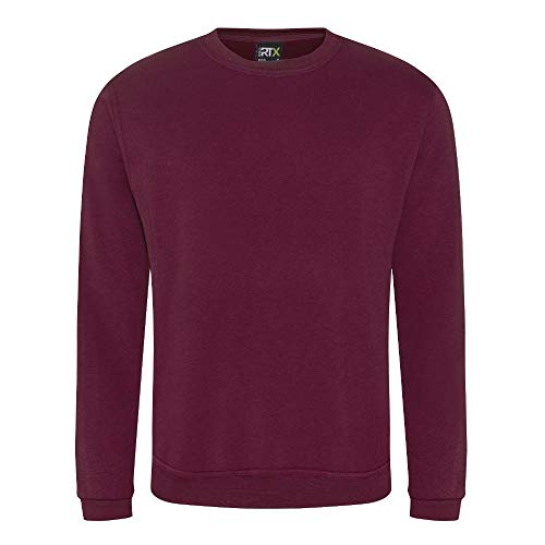 Pro RTX - Pro Unisex Arbeits-Sweatshirt | Langarm Sweatshirt S-7XL für Damen und Herren | Arbeits Langarmshirt für den Alltag und die Arbeit | Komfortables und Stylisches Sweatshirt | Burgundy, 3XL von Pro RTX