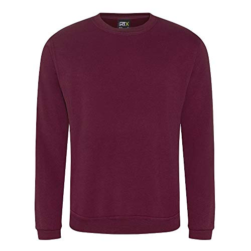 PRO RTX - Unisex Arbeits-Sweatshirt Übergrößen - Arbeitspullover Herren & Damen - Workwear Pullover Slim Fit - große Größen - Burgundy, XXL von PRO RTX