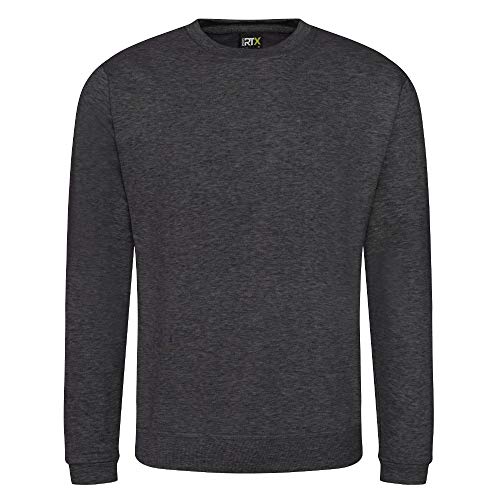 Pro RTX - Pro Unisex Arbeits-Sweatshirt | Langarm Sweatshirt S-7XL für Damen und Herren | Arbeits Langarmshirt für den Alltag und die Arbeit | Komfortables und Stylisches Sweatshirt | Charcoal, L von Pro RTX