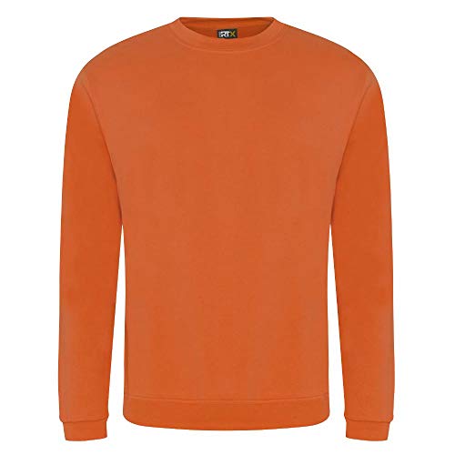 PRO RTX - Unisex Arbeits-Sweatshirt Übergrößen - Arbeitspullover Herren & Damen - Workwear Pullover Slim Fit - große Größen - Orange, 4XL von PRO RTX