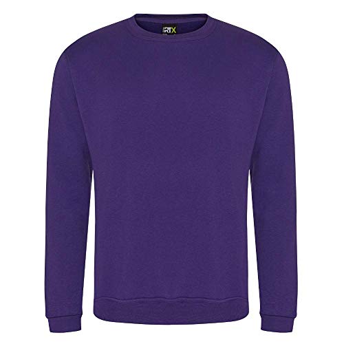 Pro RTX - Pro Unisex Arbeits-Sweatshirt | Langarm Sweatshirt S-7XL für Damen und Herren | Arbeits Langarmshirt für den Alltag und die Arbeit | Komfortables und Stylisches Sweatshirt | Purple, 4XL von Pro RTX