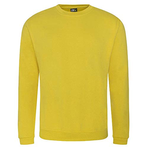 Pro RTX - Pro Unisex Arbeits-Sweatshirt | Langarm Sweatshirt S-7XL für Damen und Herren | Arbeits Langarmshirt für den Alltag und die Arbeit | Komfortables und Stylisches Sweatshirt | Yellow, 3XL von Pro RTX