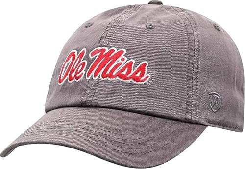 Ole Miss Collegiate verstellbare Hüte, Ole Miss Grey, Einheitsgröße von Pro Sport Brand