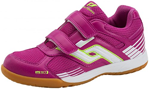 Pro Touch Kinder Hallenschuhe Sportschuhe Courtplayer Schuhe Klettverschluß, Schuhgröße:28;Farbe:Pink von Pro Touch