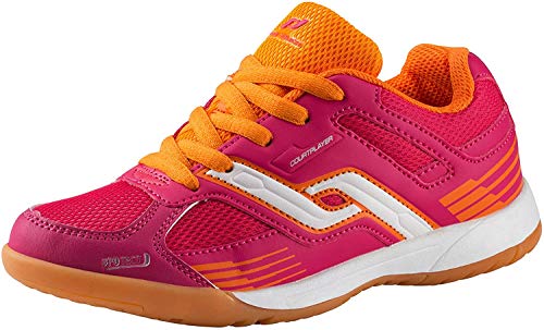 Pro Touch Unisex-Kinder Courtplayer Multisport Indoor Schuhe, Rot (Rot/Orange 000), 28 EU von Pro Touch