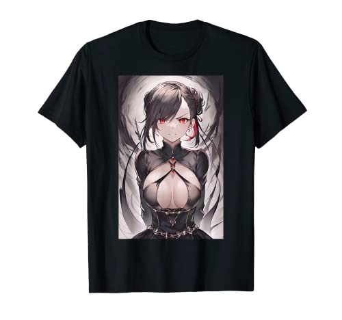 Ästhetisches Goth Anime Girl Soft Grunge Gothic Waifu T-Shirt von Pro Waifu Social Club