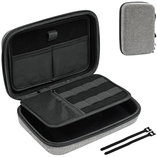 ProCase Elektronikzubehör Organizer, Reise Zubehör Organizer Tasche, Tragbare Elektronische Kabeltasche für MacBook Power Adapter, Kabel, Maus, USB-Stick, Powerbank -L DunkelGrau von ProCase