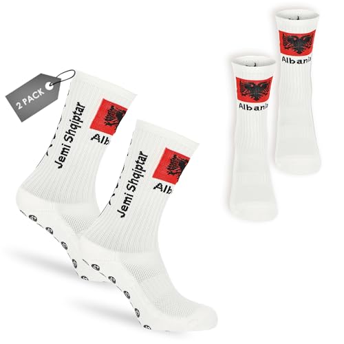 ProSx Grip Fußball Socken Herren 2 Paare I Anti Rutsch Socken für Fußball, Fußballsocken Kinder & Erwachsene, Verschiedene Länderdesigns, Sport Socks 39-46. von ProSx