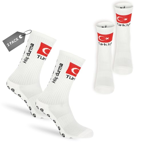 ProSx Grip Fußball Socken Herren 2 Paare I Anti Rutsch Socken für Fußball, Fußballsocken Kinder & Erwachsene, Verschiedene Länderdesigns, Sport Socks 39-46. von ProSx