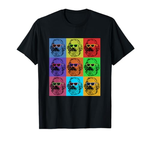 Karl Marx Pop Art, Porträt Revolutioniere, Retro Vintage T-Shirt von Geschichte Pop Art von ProVio