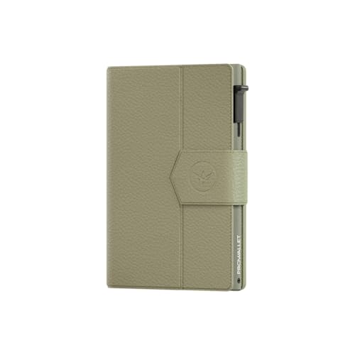 Kartenhalter Plus Pebble Grün - 8 Karten, Briefgeld und Münzgeldfach - Damen Kartenhalter Kartenhalter Kartenhalter - RFID - Kleine Kreditkarteninhaber - Stilvolle Geldbörse von ProWallet
