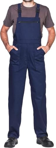 ProWear Arbeitslatzhose Herren Arbeitshose Latzhose, Dunkelblau, Gr.- M von MAZALAT work wear