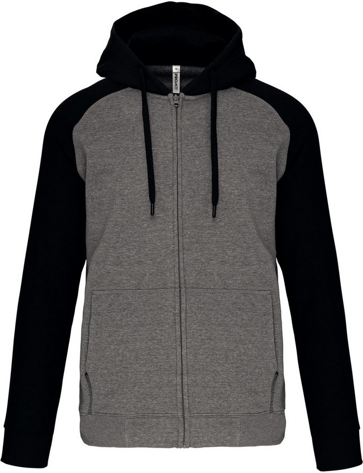 Proact Kapuzenfleecejacke Zweifarbige Unisex-Fleecejacke mit Reißverschluss und Kapuze Proact Kapuzenfleecejacke Zweifarbige Unisex-Fleecejacke mit Reißverschluss und Kapuze von Proact