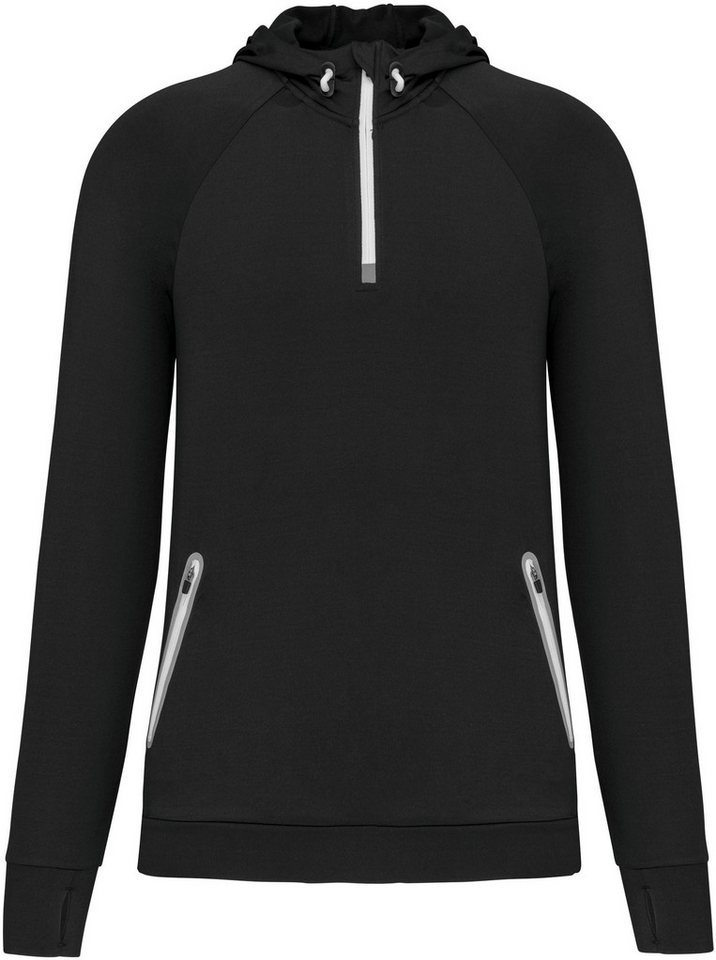 Proact Kapuzenpullover Kapuzen-Sweatshirt 1/4 Sport-Reißverschluss Unisex von Proact