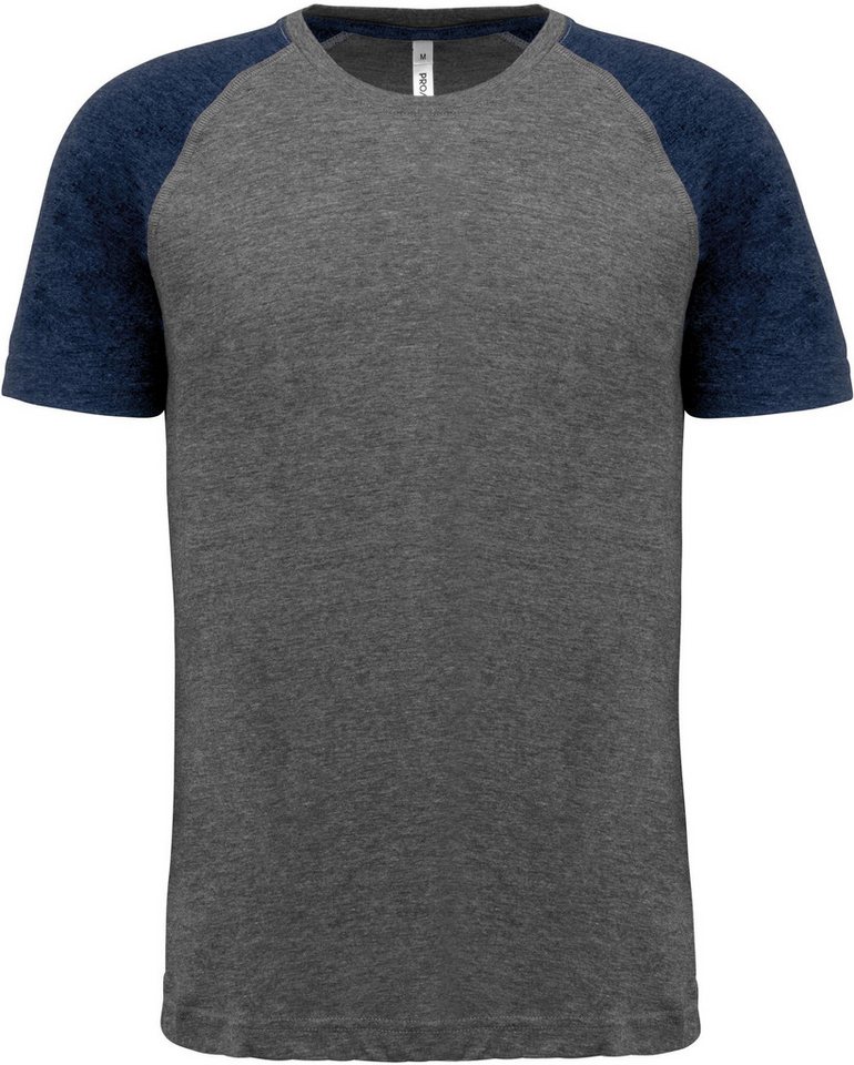 Proact Trainingsshirt Zweifarbiges Triblend Sport-T-Shirt mit kurzen Ärmeln für Er von Proact