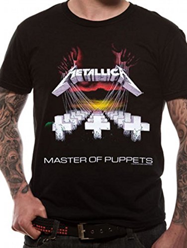 Probity Herren T-Shirt Metallica - Master of Puppets, Gr. Medium (Herstellergröße: Medium) schwarz von Metallica