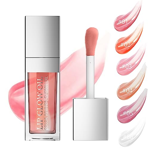 Lip Glow Oil Probuk 8 ml Long Lasting Lip Plumper Oil&Moisturizing Clear Toot Lip Oil für langanhaltend Pflegende Lippen und Nicht Klebriges Lip Gloss Tint(01#) von Probuk