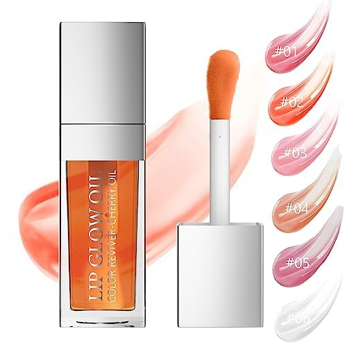 Lip Glow Oil Probuk 8 ml Long Lasting Lip Plumper Oil&Moisturizing Clear Toot Lip Oil für langanhaltend Pflegende Lippen und Nicht Klebriges Lip Gloss Tint(02#) von Probuk