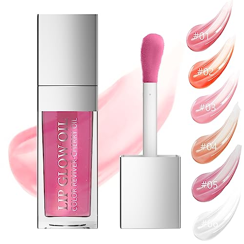 Lip Glow Oil Probuk 8 ml Long Lasting Lip Plumper Oil&Moisturizing Clear Toot Lip Oil für langanhaltend Pflegende Lippen und Nicht Klebriges Lip Gloss Tint(03#) von Probuk