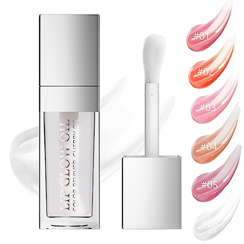 Lip Glow Oil Probuk 8 ml Long Lasting Lip Plumper Oil&Moisturizing Clear Toot Lip Oil für langanhaltend Pflegende Lippen und Nicht Klebriges Lip Gloss Tint(06#) von Probuk