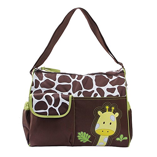 Prochive Multifunktionale Mama Handtasche Baby Wickeltasche Reisen Tasche Giraffen Muster Grün von Prochive