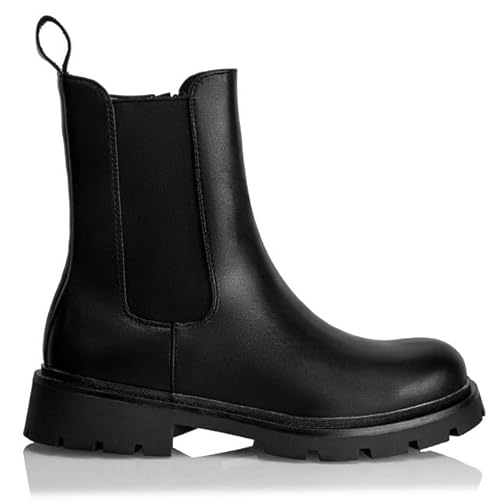 Procity Damen Chelsea Boots Stiefelette mit dem Blockabsatz und seitlichem Reißverschluss Chelsea Stiefel Black 38 von Procity