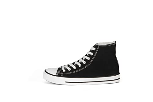 Procity Essential Unisex Turnschuhe Damen Herren High Top Sneaker Black 38 von Procity