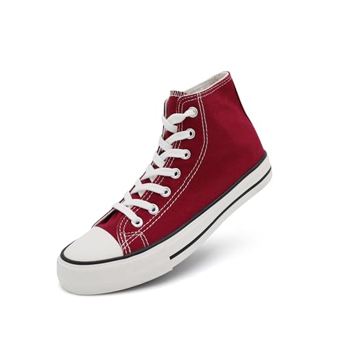 Procity Essential Unisex Turnschuhe Damen Herren High Top Sneaker Burgundy 37 von Procity