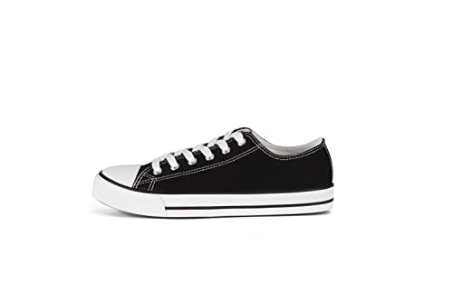 Procity Essential Unisex Turnschuhe Damen Herren Low Top Sneaker Black 39 von Procity