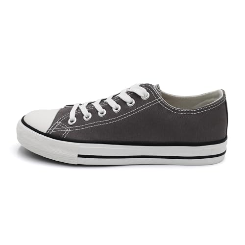 Procity Essential Unisex Turnschuhe Damen Herren Low Top Sneaker Dark Grey 39 von Procity