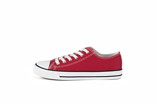 Procity Essential Unisex Turnschuhe Damen Herren Low Top Sneaker Red 39 von Procity