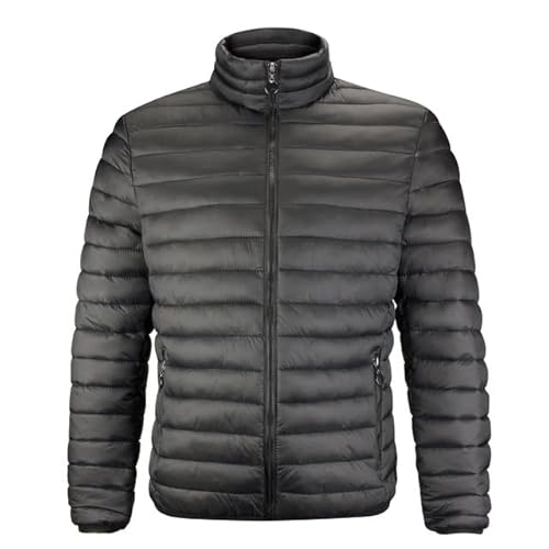 Procity Herren leichte Steppjacke in Daunenoptik wasserabweisende Pufferjacke Übergangsjacke gefüttert mit Stehkragen Black XXL von Procity