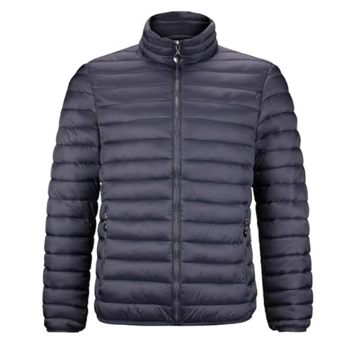 Procity Herren leichte Steppjacke in Daunenoptik wasserabweisende Pufferjacke Übergangsjacke gefüttert mit Stehkragen Blue XXL von Procity