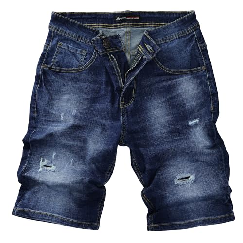 Procity Jeans Shorts Herren Kurze Hosen Herren für Outdoor Used Look für Männer Dunkelblau Y0245 30/XXS von Procity